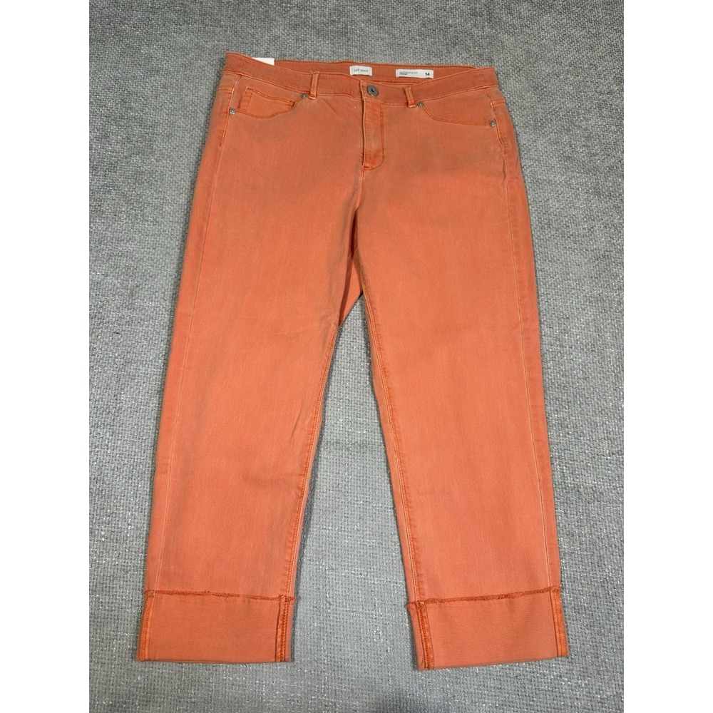 J. Jill Orange Cropped Ankle Jeans